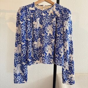 Aritzia floral blouse